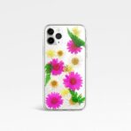 Colorful pressed flowers phone cases