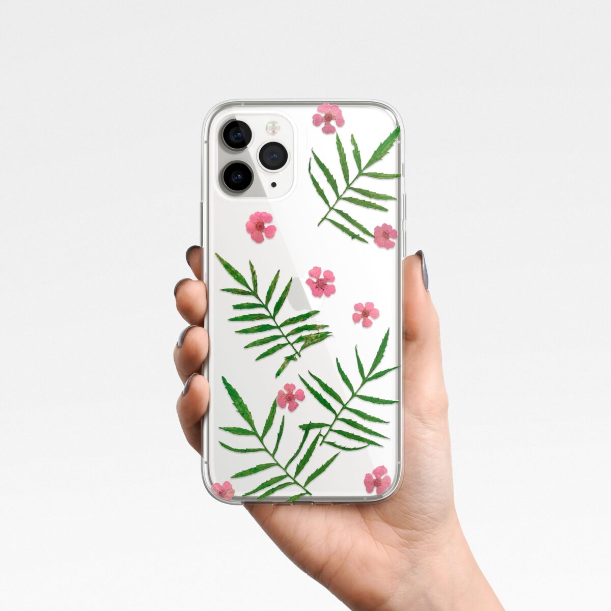 Pressed flowers and leaf phone case - Image 4