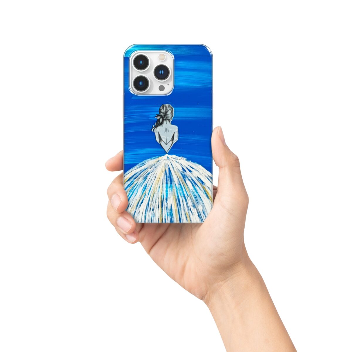 Stargazing Princess Hand-Painted Phone Case - Image 3