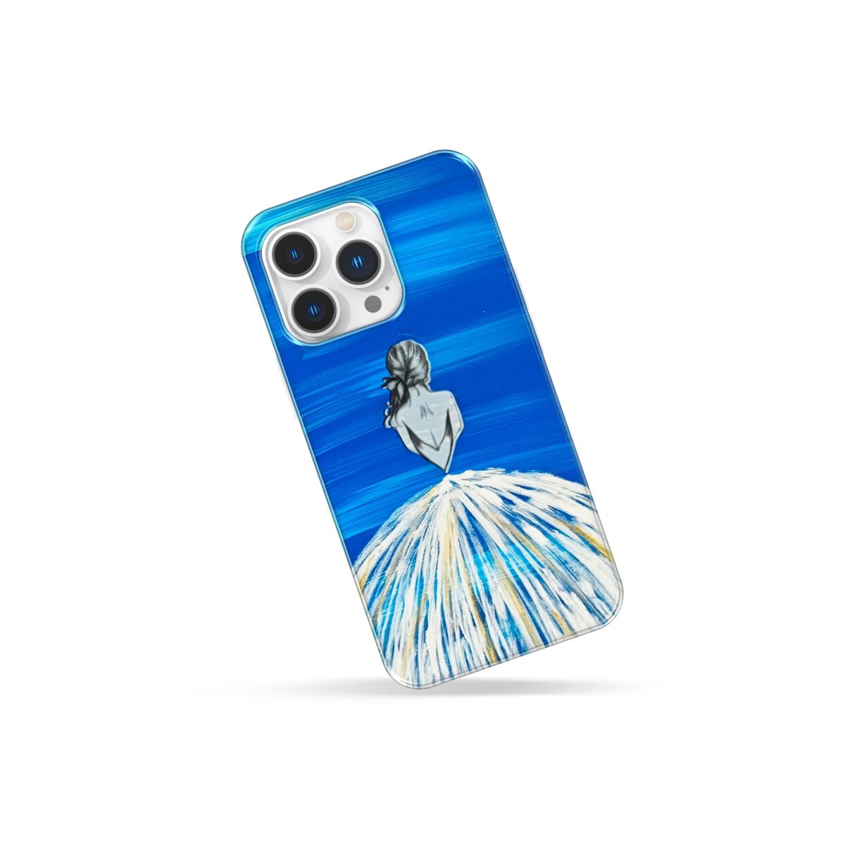 Stargazing Princess Hand-Painted Phone Case - Image 2